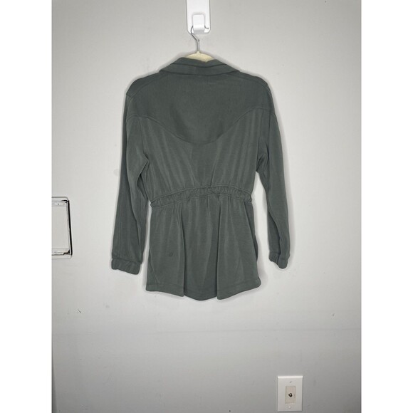 Lululemon Jacket Womens 4 Green Softstreme Cinch Waist Belt Full Zip Athletic - Picture 8 of 8
